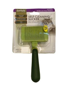 SAFARI Self Cleaning Slicker Brush for Cats - Grooming, Cat Care